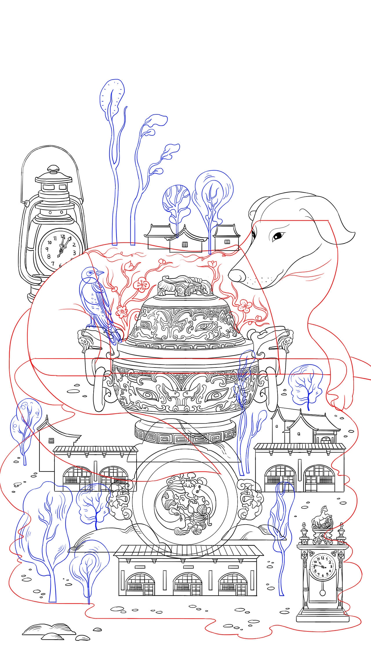 二十四节气插画—小寒（图ZMzU5MzA5NjMy） - 商业插画 - 站酷设计师行水娃原创素材 - 站酷ZCOOL