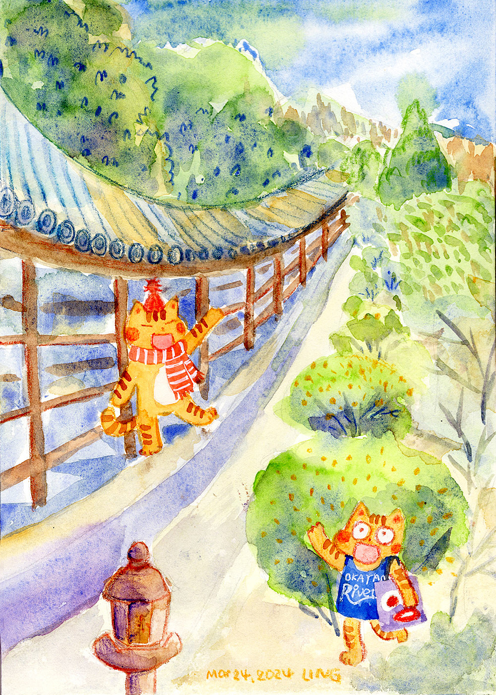 吉备津神社的400米长廊