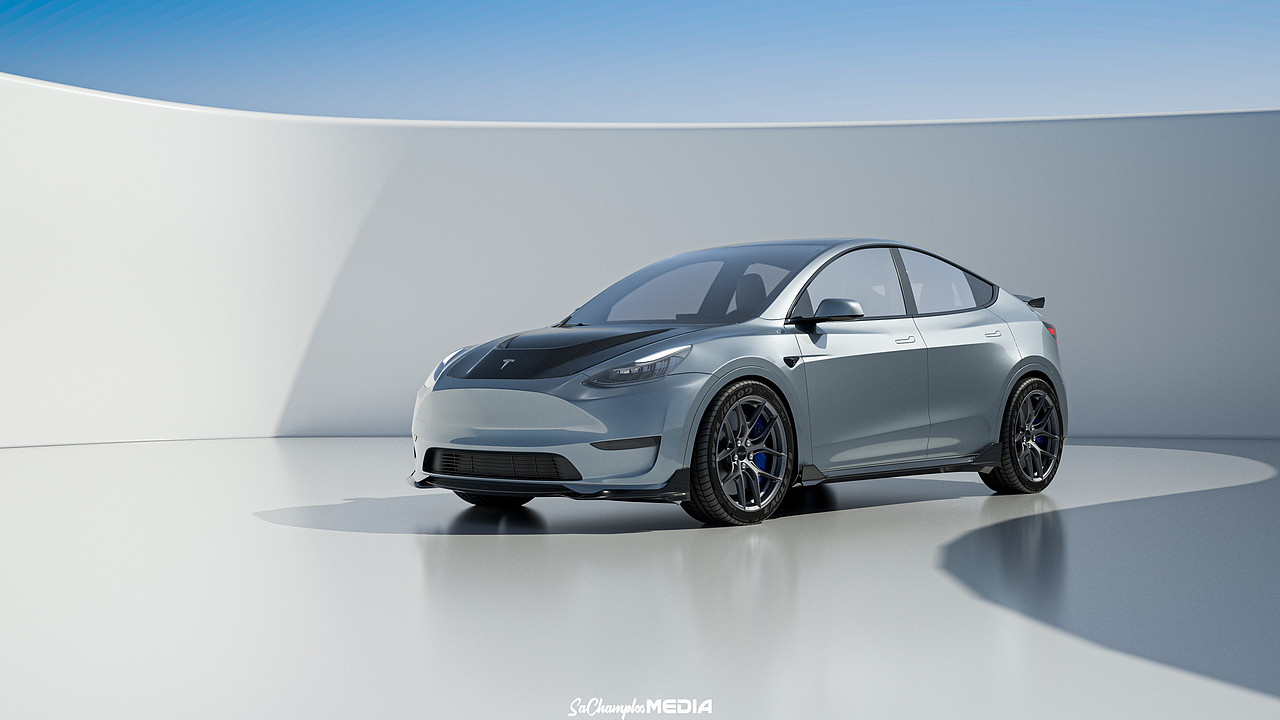 Vray / Tesla Model Y ROBOT CGI