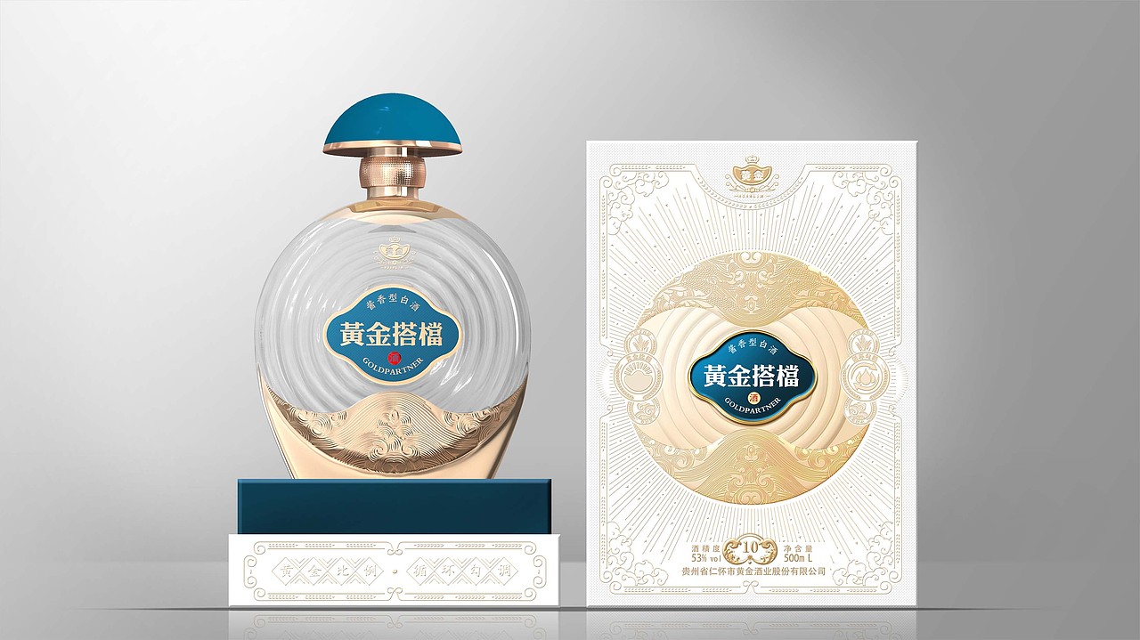 白酒包装设计（黄金搭挡（图ZMzMzMzM2OTM2） - 包装 - 站酷设计师布凡包装设计原创素材 - 站酷ZCOOL