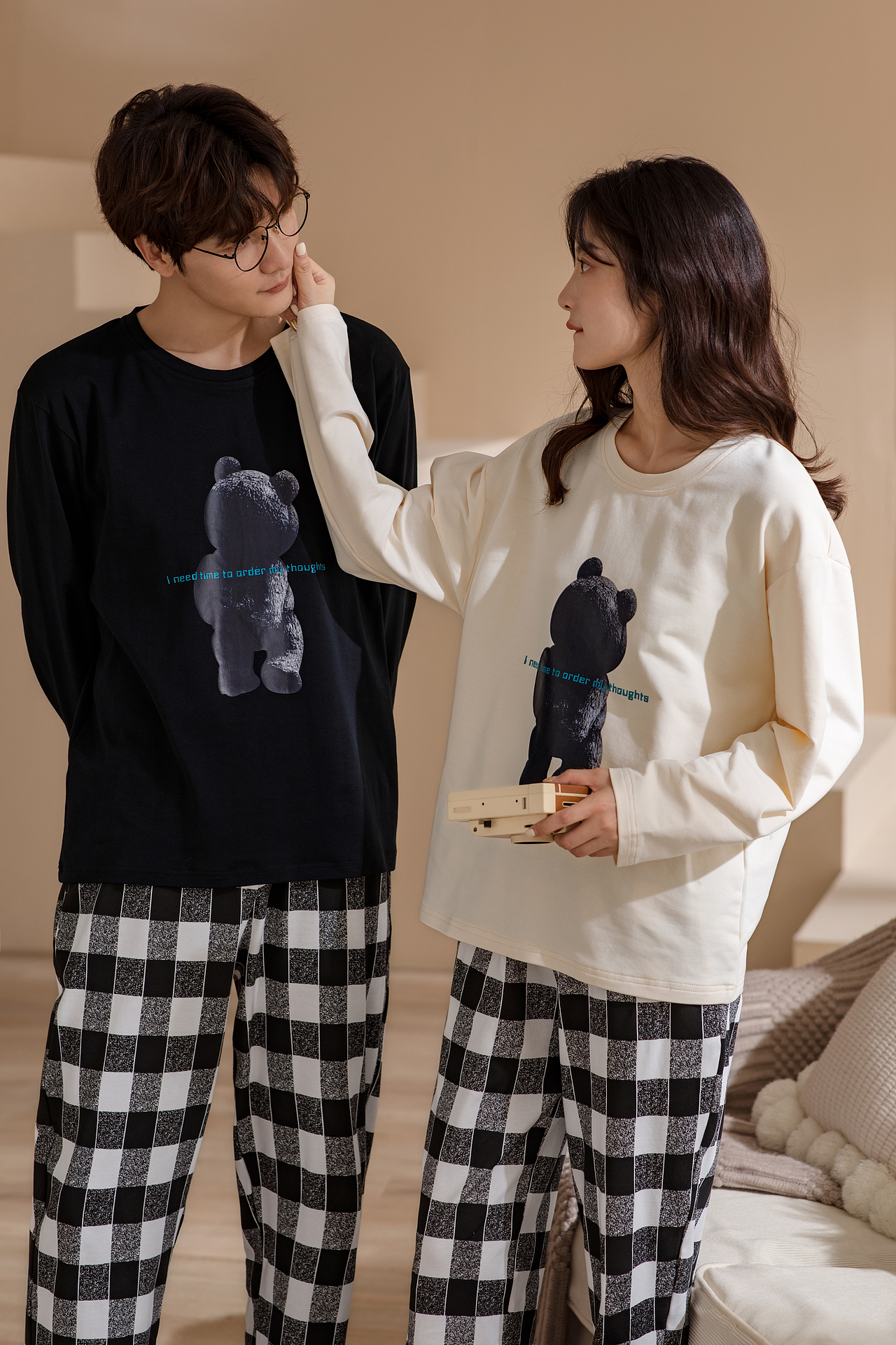 【原创凉感型】情侣睡衣秋冬套装长袖家居服夏季高级感