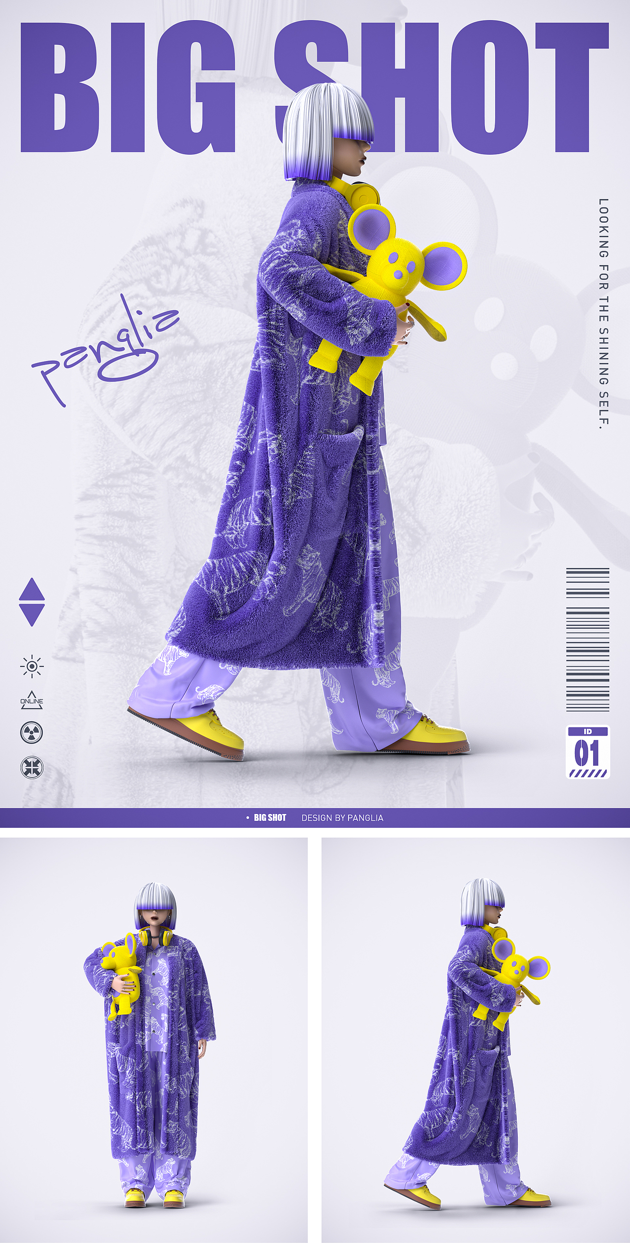 虚拟角色Aubrey —“BIG SHOT（大人物）”（图ZMzI1MjA5NDcy） - 人物/生物 - 站酷设计师PANG_X原创素材 - 站酷ZCOOL