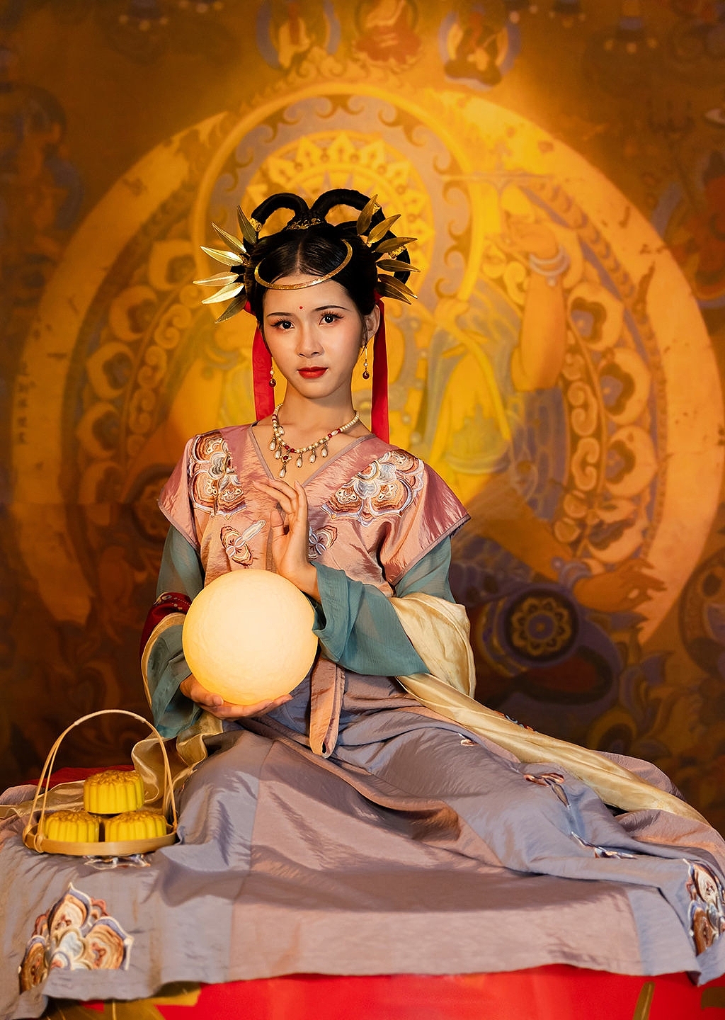 敦煌汉服飞天仙女摄影图