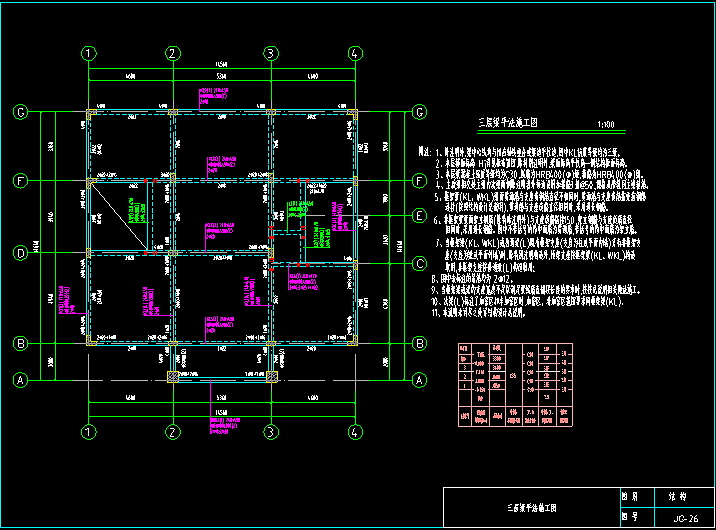 结构施工图 案例节选