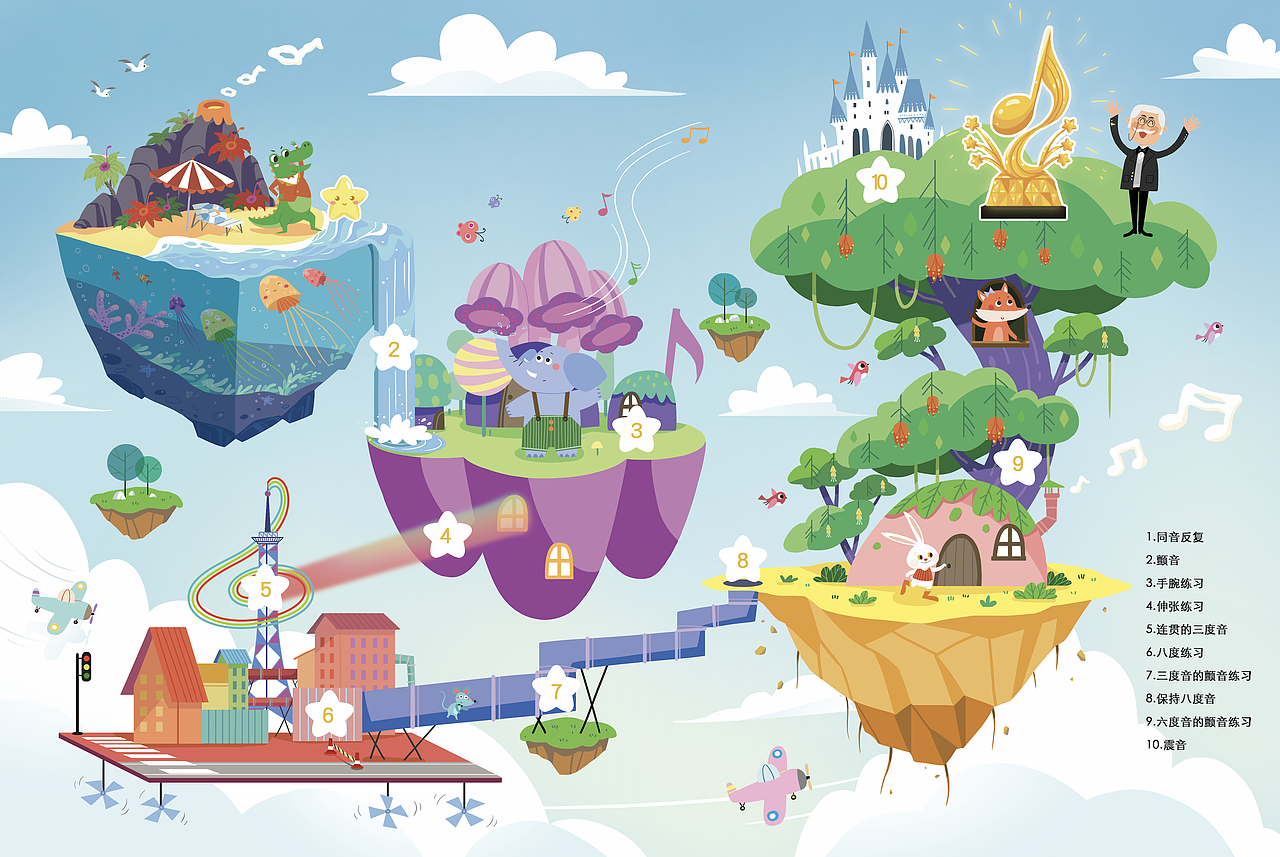 插画|儿童音乐教学绘本插图