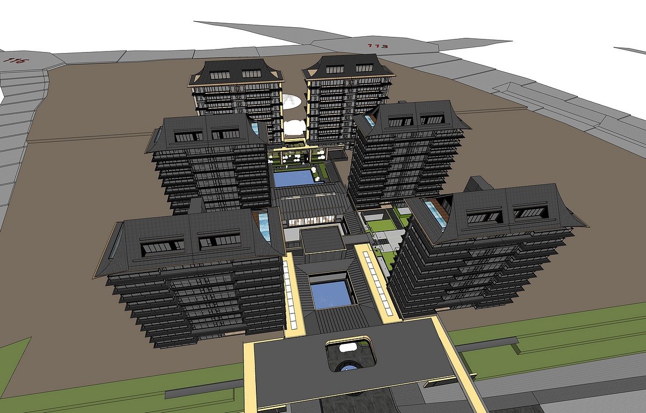 国悦赣州示范区+高层住宅SU模型下载