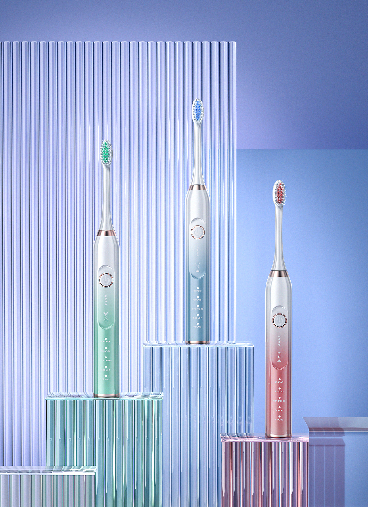 产品渲染-电动牙刷近期