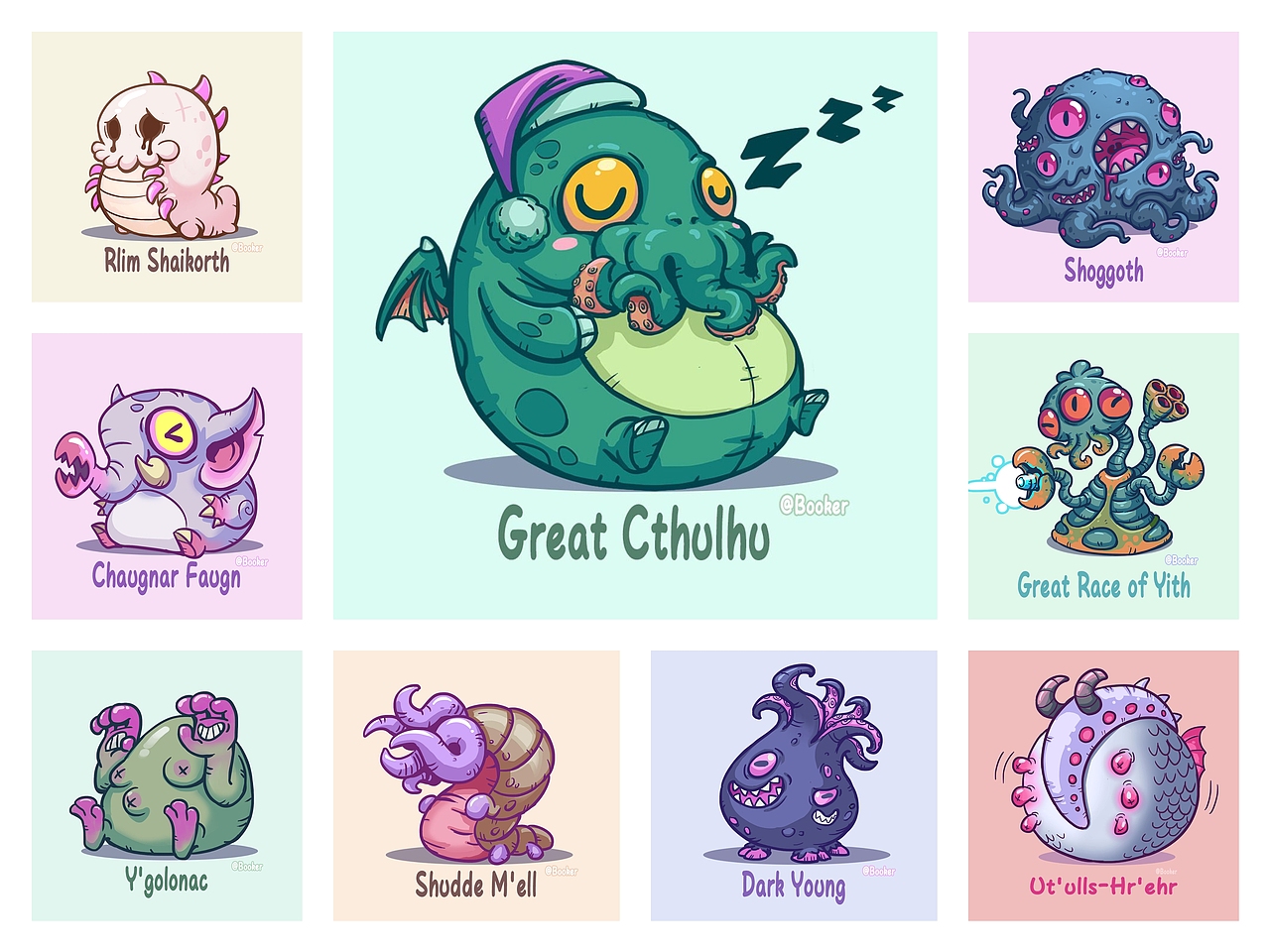 原创画集《狂想曲 克苏鲁趣味角色插画图鉴》