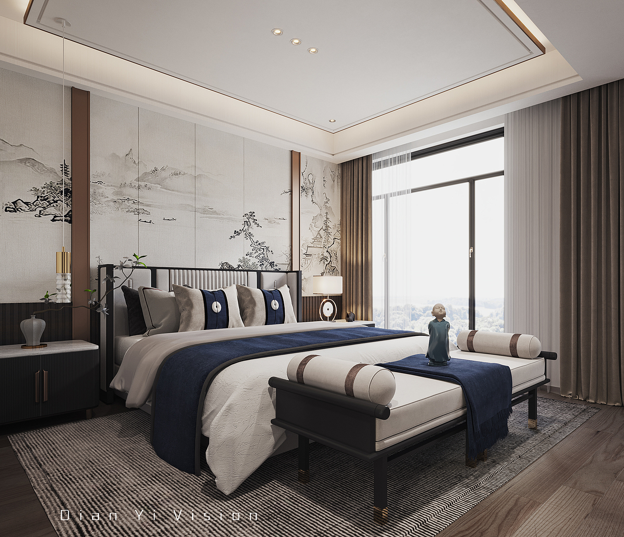 新中式别墅空间效果表现（图ZMzIxODU5OTg0） - 家装设计 - 站酷设计师Max点意原创素材 - 站酷ZCOOL