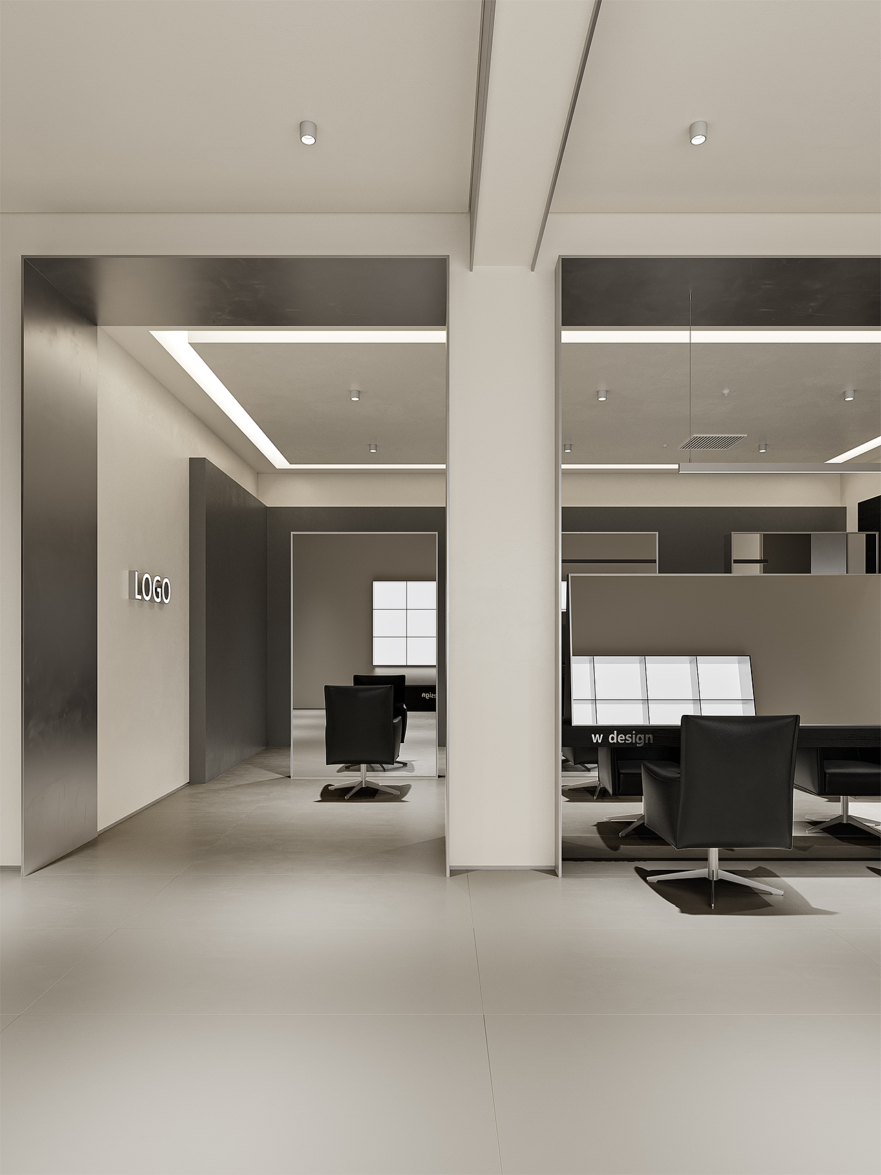 原创美发店设计丨效果图