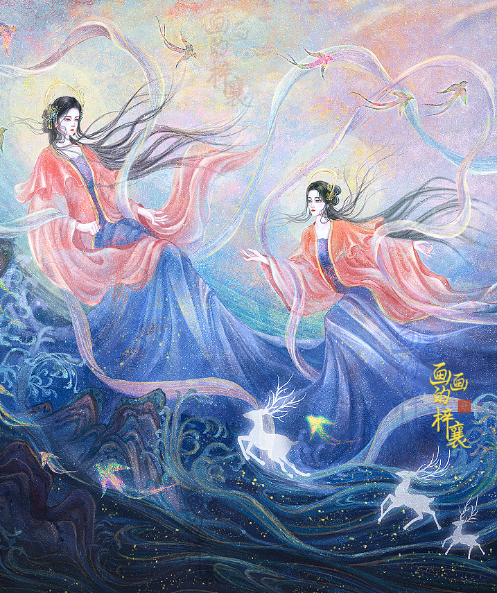 山海经系列-宵明烛光（图ZMzU0ODIxNzI4） - 概念设定 - 站酷设计师画画的梓襄原创素材 - 站酷ZCOOL