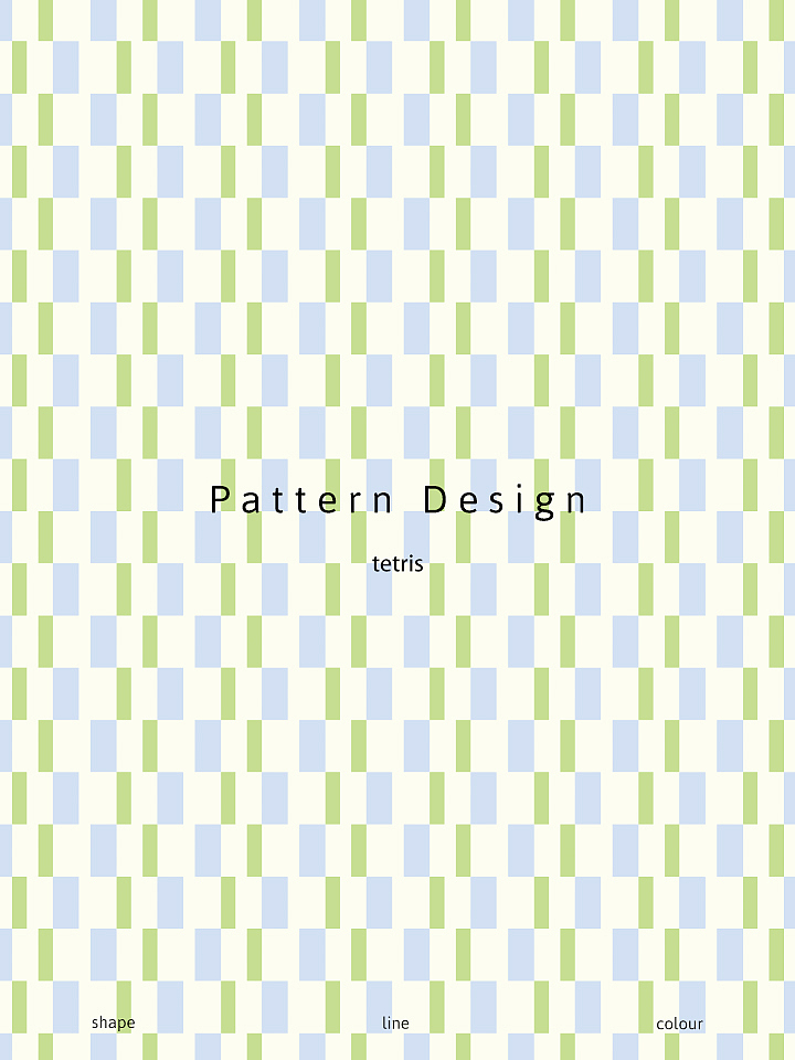 图案设计|清新复古港风蓝绿格