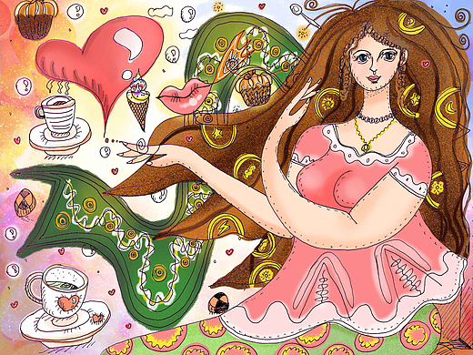 【禅绕画】女神茶馆