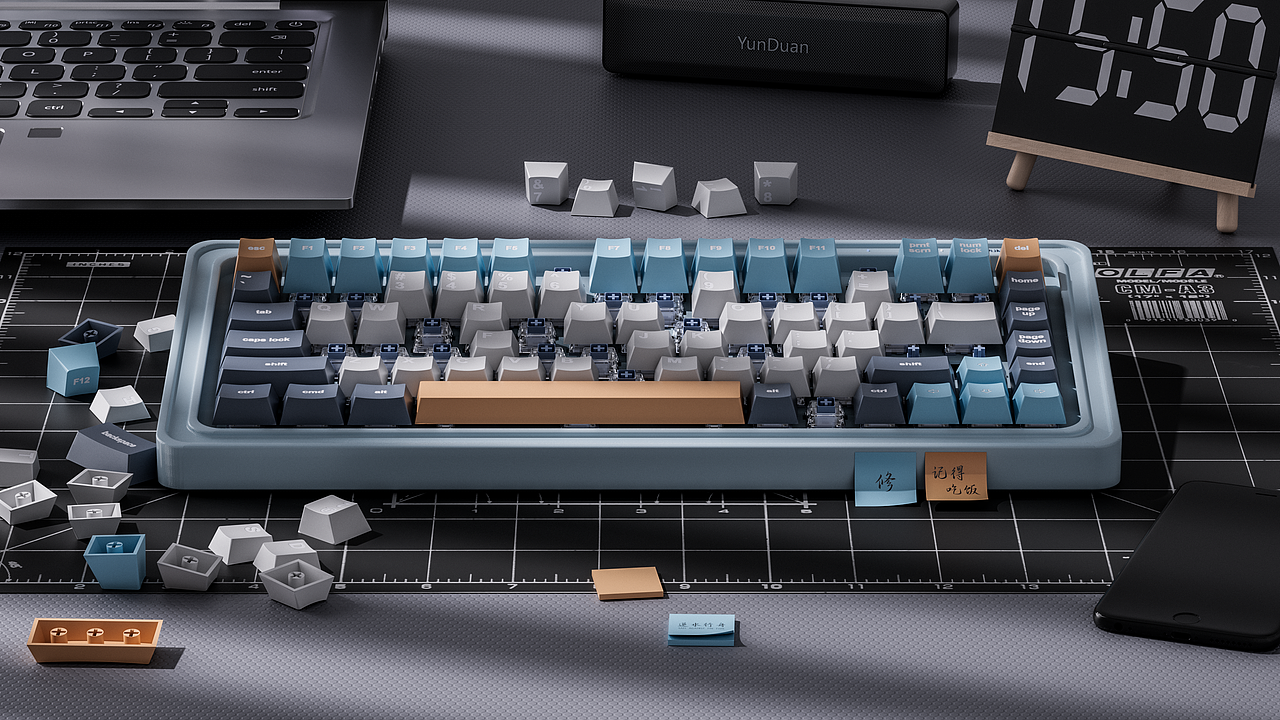 键盘场景渲染（图ZMzQ3Mjg1NDEy） - 产品 - 站酷设计师云端上的寒冬原创素材 - 站酷ZCOOL