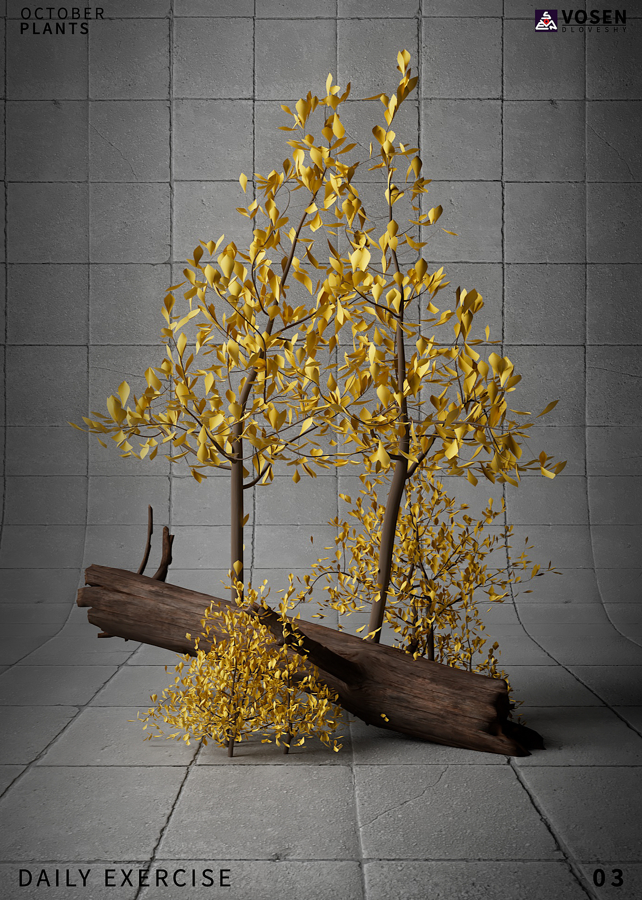 【布料/植物】十月主题日练