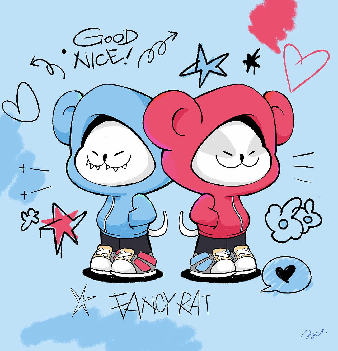 原創(chuàng)潮流IP設(shè)計(jì) | 飛坦兄弟 #創(chuàng)作加油站#（圖ZMzExNTgyMDYw） - IP形象 - 站酷設(shè)計(jì)師荷包蛋蛋兒原創(chuàng)素材 - 站酷ZCOOL