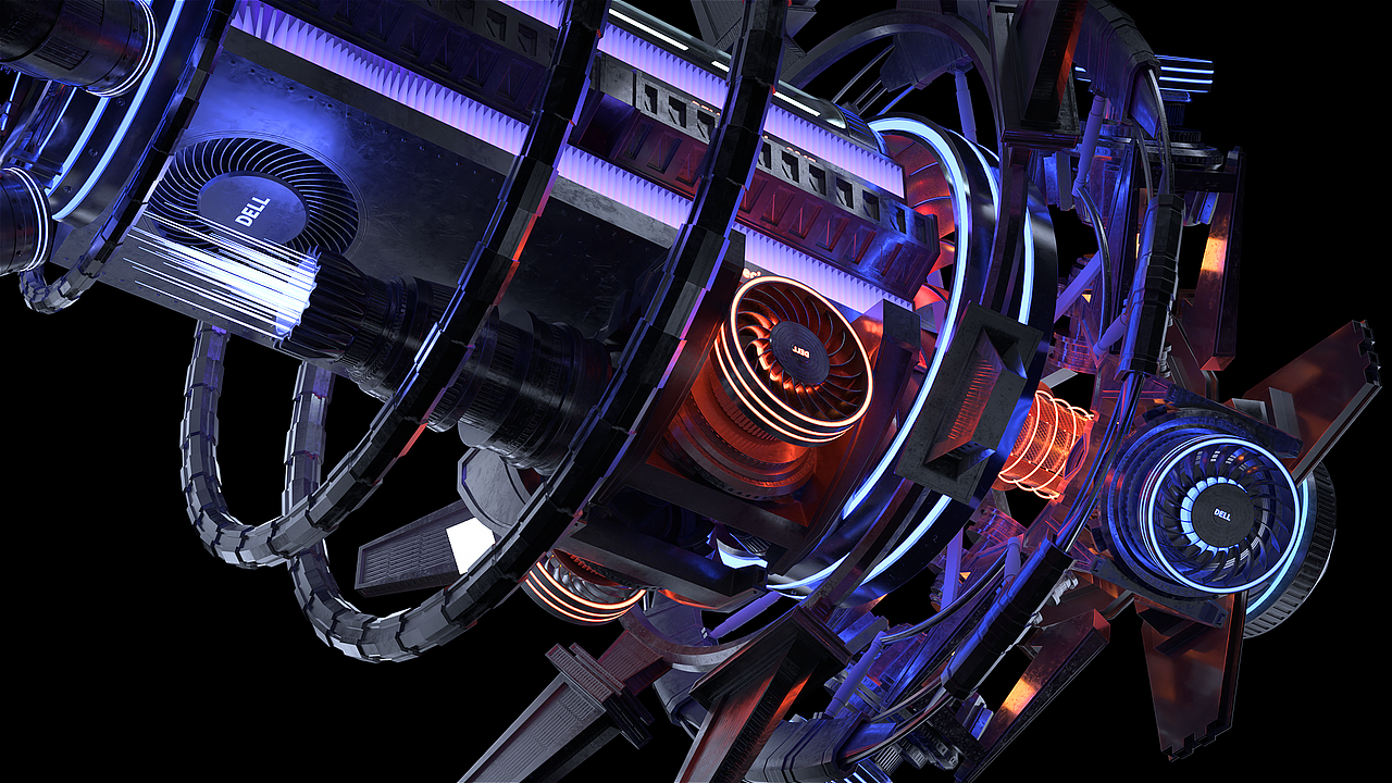 「DELL PRECISION 2047」飞船&场景设计（图ZMzIxMTY5Mzc2） - 其他三维 - 站酷设计师鲨鱼Chili原创素材 - 站酷ZCOOL