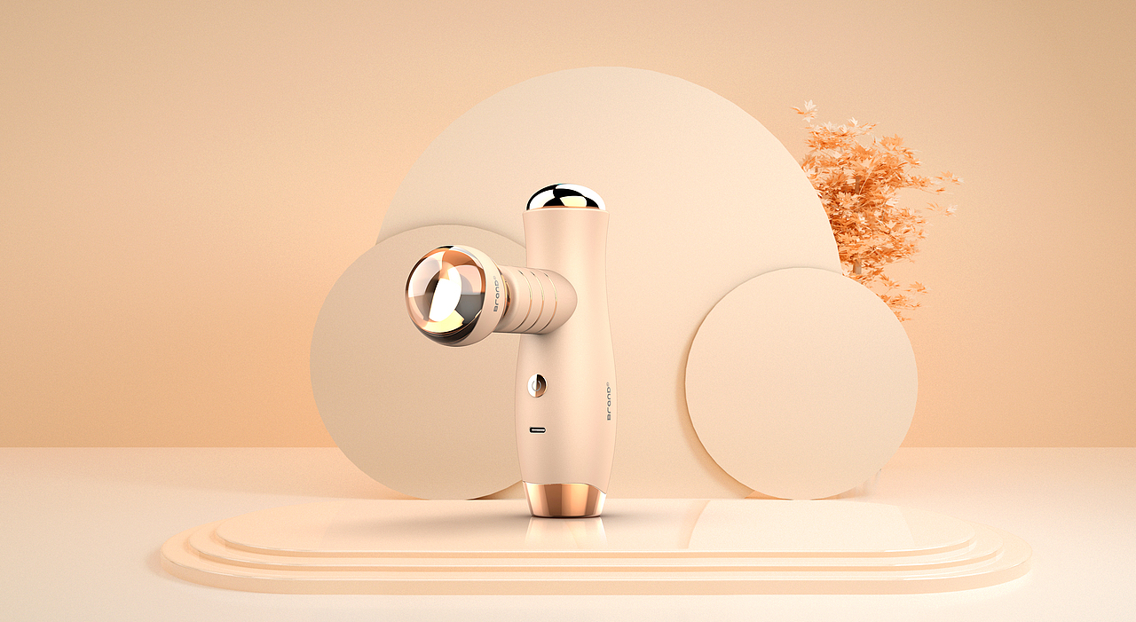 美容个护产品-筋膜枪 按摩器产品工业设计产品外观设计