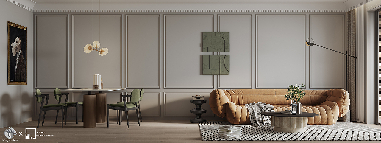 皆空作品 | 寻找城市中的情感共鸣——68㎡法式小公寓（图ZMjk5MTY4MTQ0） - 家装设计 - 站酷设计师皆空设计研究室原创素材 - 站酷ZCOOL