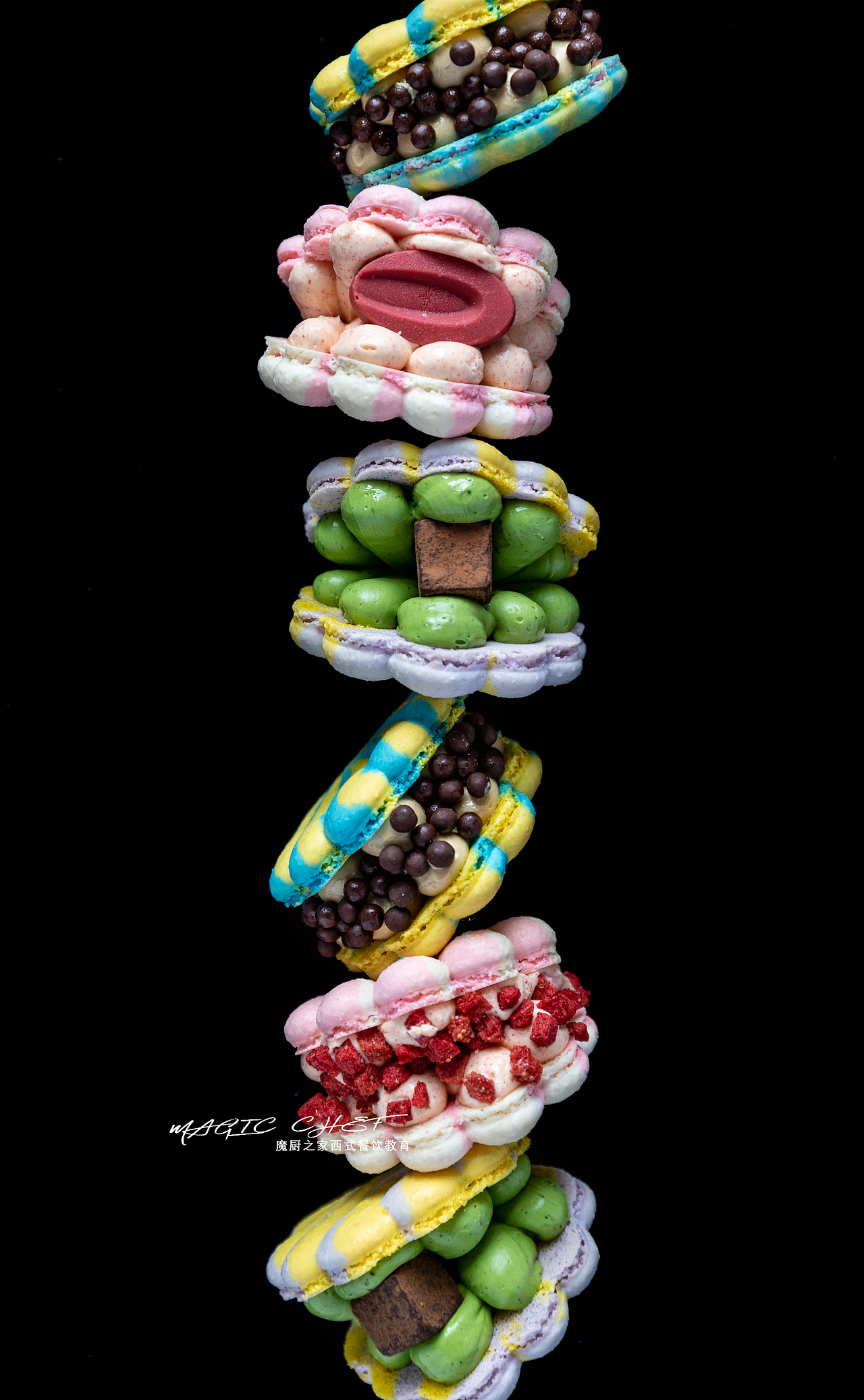 韩式贝壳马卡龙拍摄电商美食拍摄法式甜品拍摄