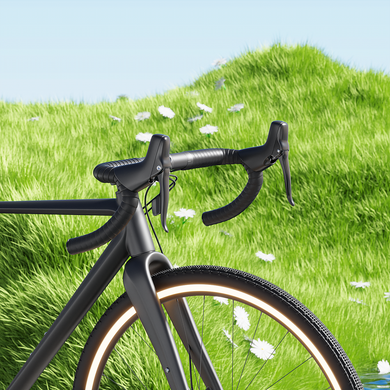 运动单车渲染(C4D+CR)