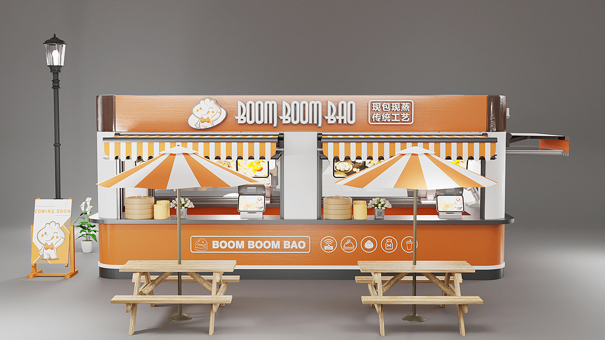 胖胖包-包子店建模效果