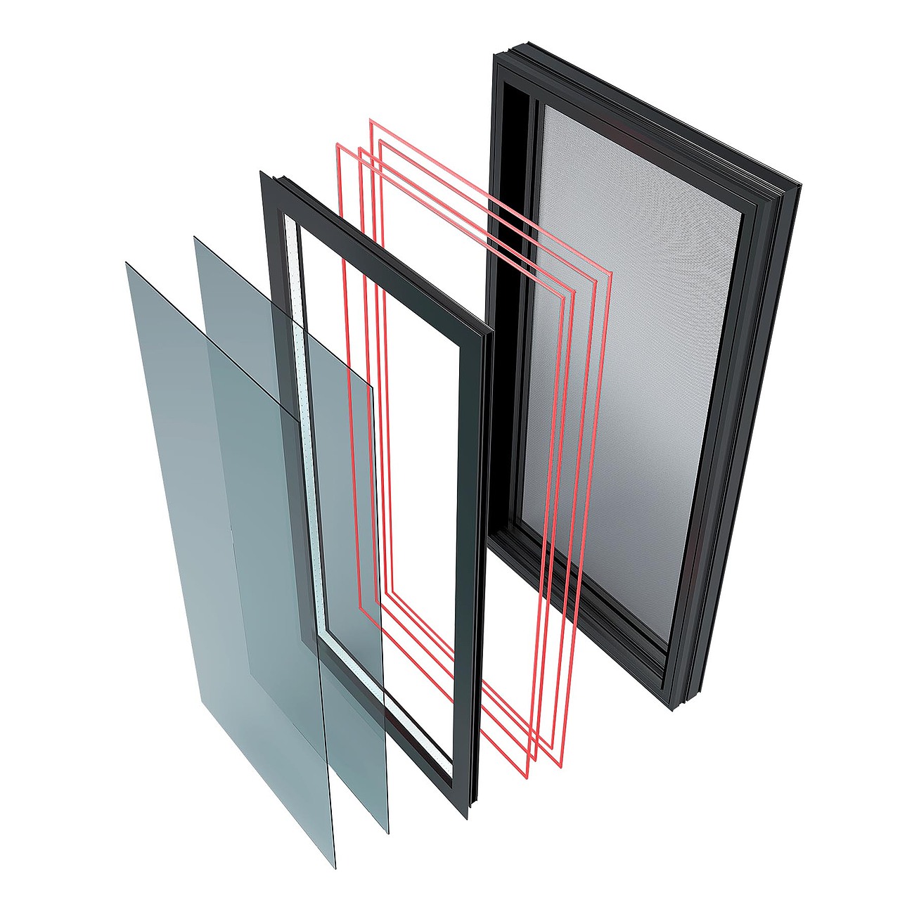 门窗3D样角渲染