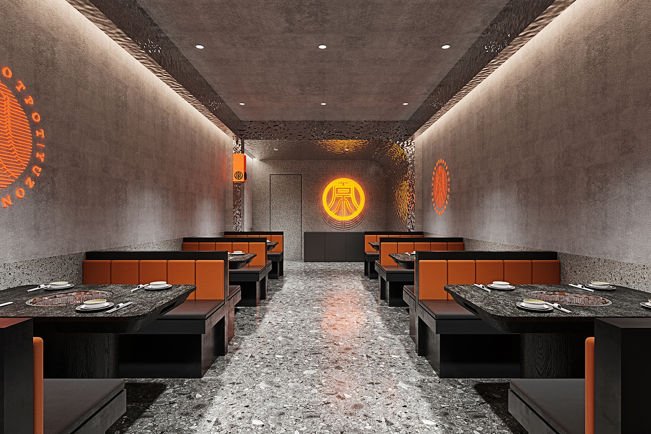 火锅店（图ZMzAzNTI3ODY0） - 酒店餐饮设计 - 站酷设计师灵韵空间设计原创素材 - 站酷ZCOOL
