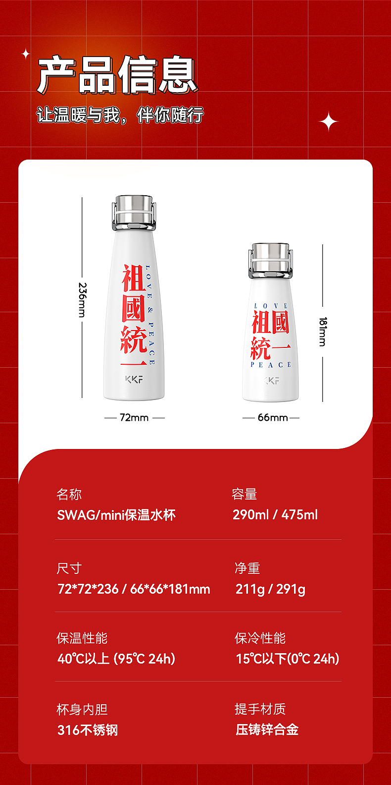 抖音店铺-KKF家居旗舰店城市系列保温杯产品详情页设计