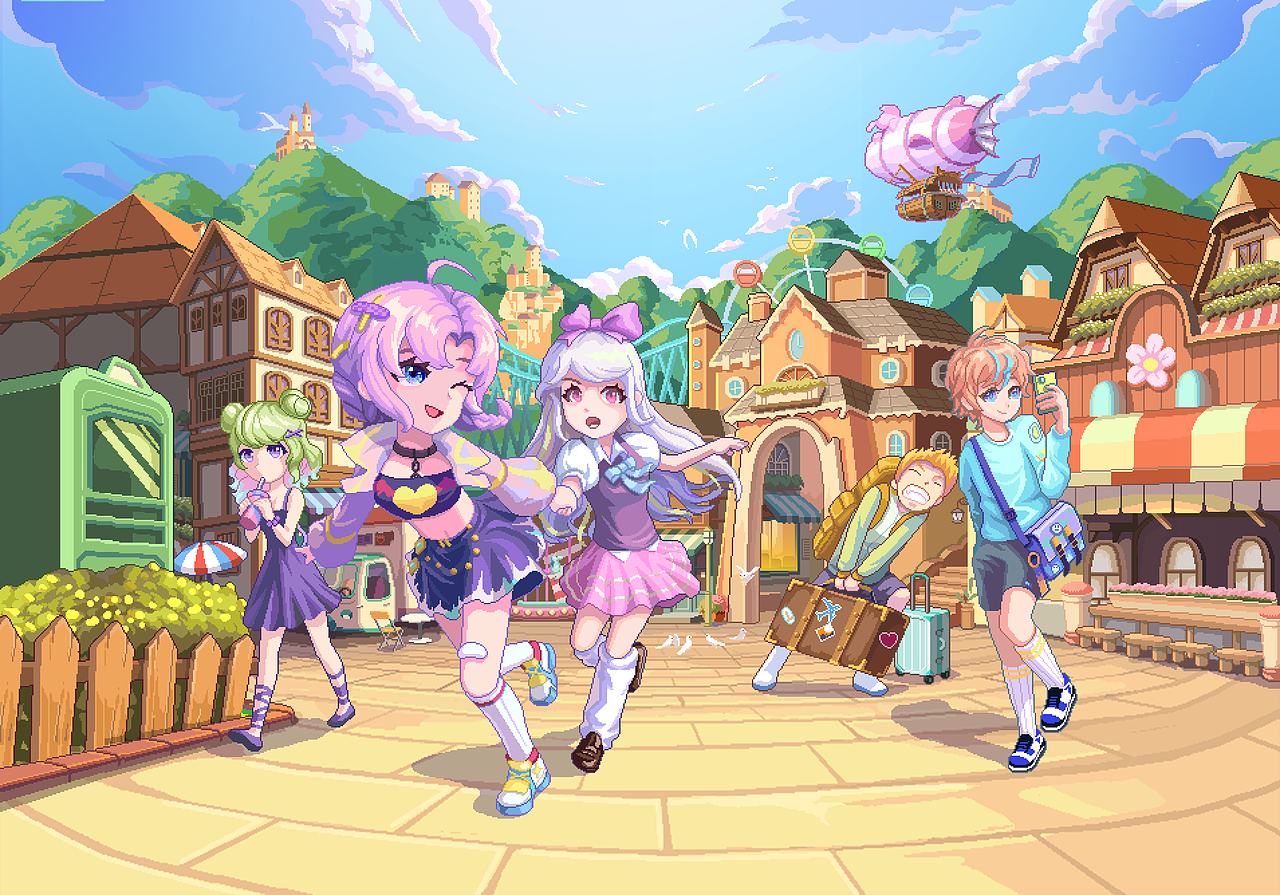 皮卡堂向有风的地方出发&甜心派对（图ZMzY4NzE5MjQ0） - 像素画 - 站酷设计师刘振宇原创素材 - 站酷ZCOOL