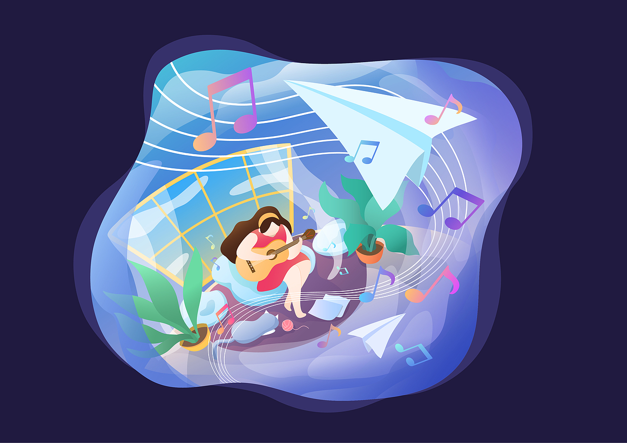 扁平插画-期待（图ZMzAwMTczMTcy） - 创作习作 - 站酷设计师MO抹茶原创素材 - 站酷ZCOOL