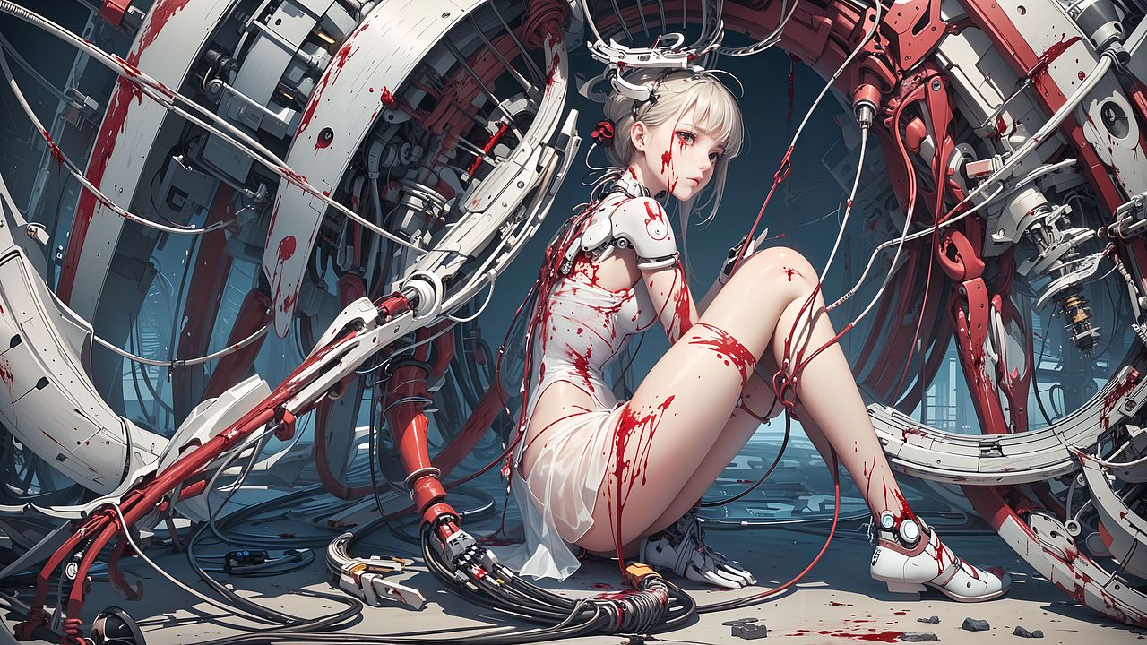 未来少女的赛博世界：炫酷赛博朋克风格壁纸（图ZMzUxOTI5NzUy） - AI作品 - 站酷设计师Z82127263原创素材 - 站酷ZCOOL