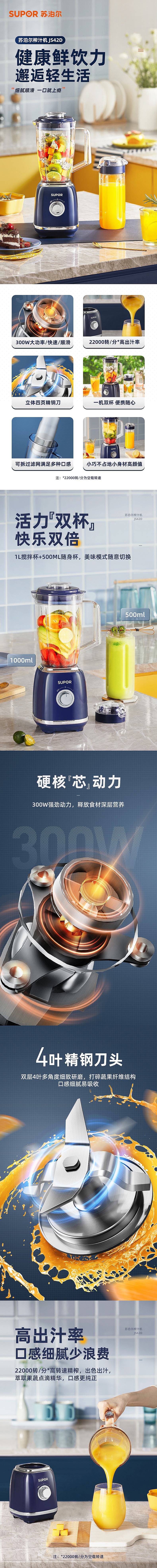 榨汁机详情 | 苏泊尔榨汁机 × YISHENG（图ZMzA2NTk1ODYw） - 电商 - 站酷设计师佛山毅胜科技原创素材 - 站酷ZCOOL