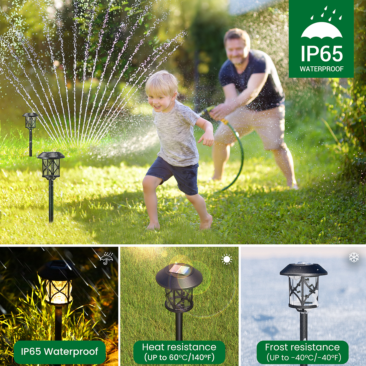 太阳能八芒星地插灯