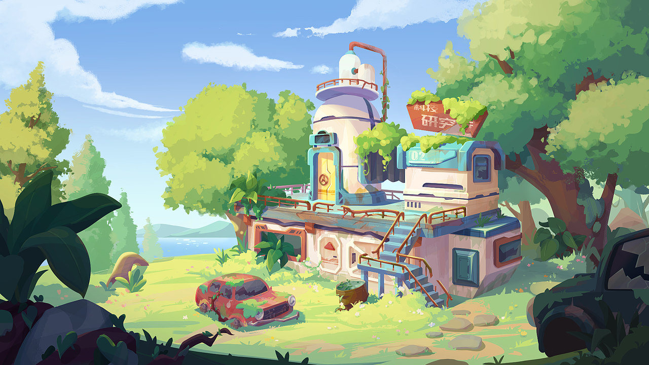 废弃研究所（图ZMjk5MjY2NDI0） - 概念设定 - 站酷设计师椰耶也烨原创素材 - 站酷ZCOOL
