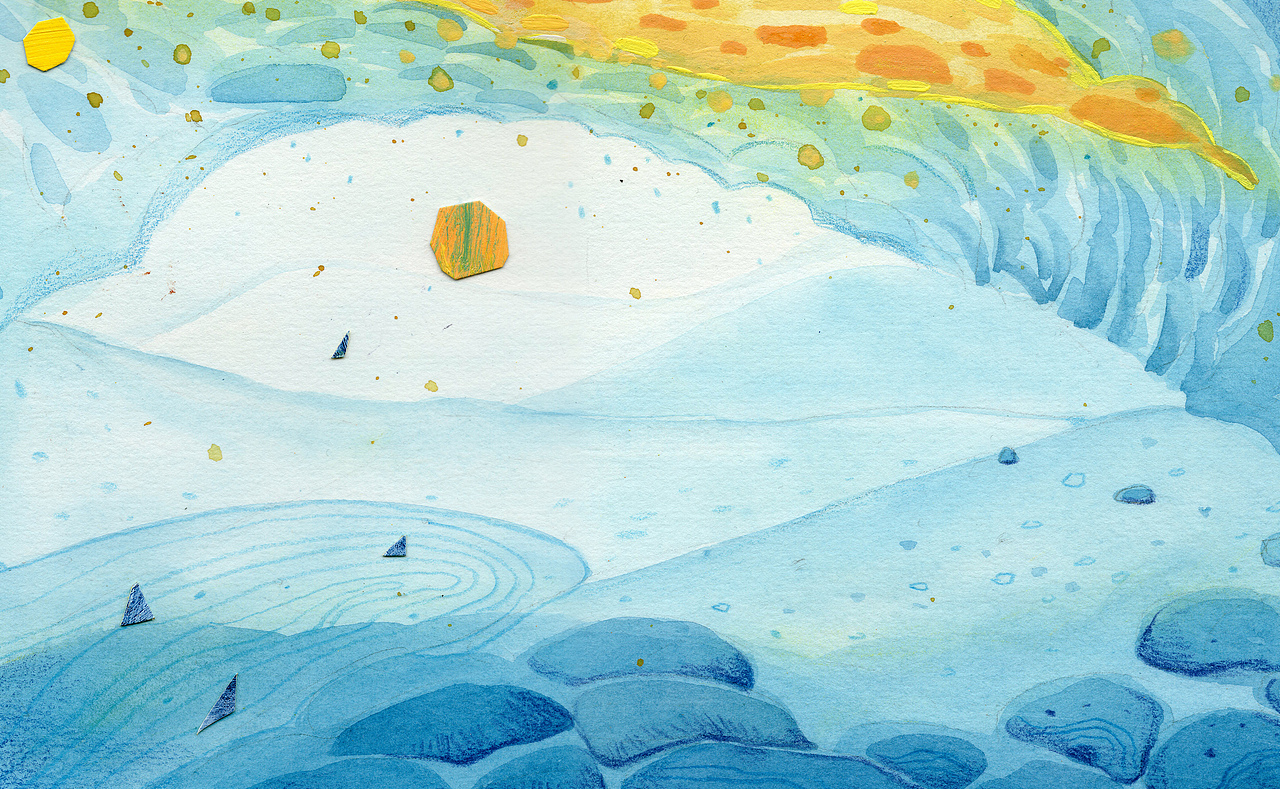 《蓝火焰》原创绘本创作记录（图ZMzAyNzE3NzM2） - 绘本 - 站酷设计师山文子原创素材 - 站酷ZCOOL