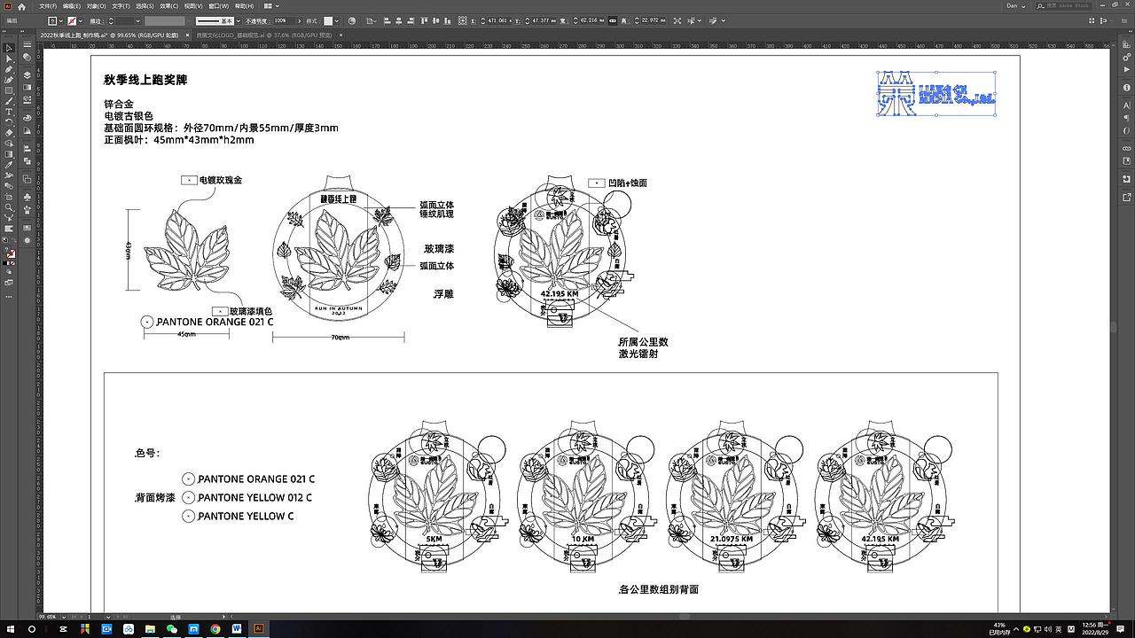 邓布利波 × 第一赛道app “秋季线上跑”完赛奖牌实物