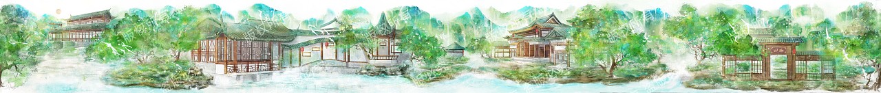 《桃园春深》 与zero原创纸品 合作的古风山水和纸胶带