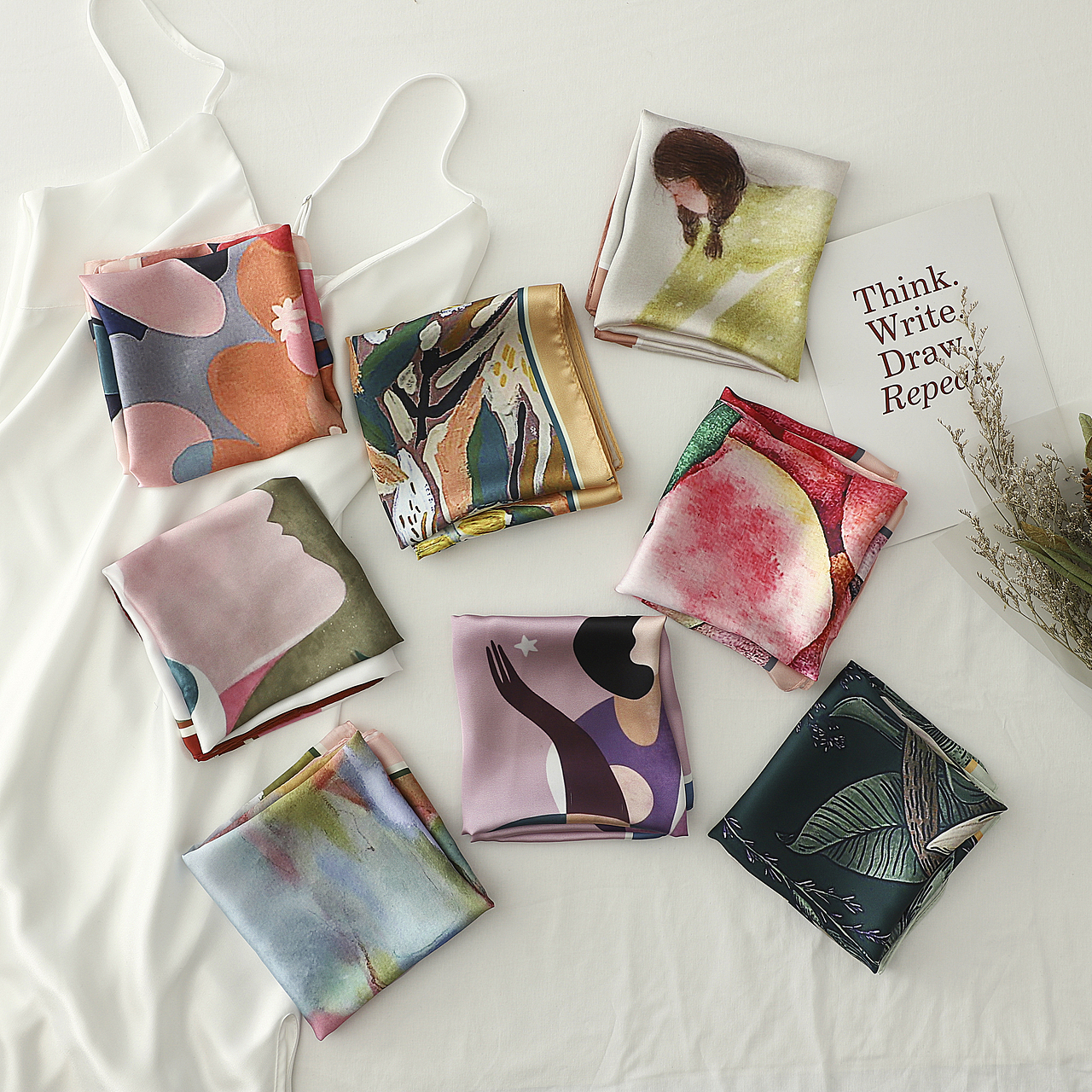 丝巾/小方巾の静物拍摄