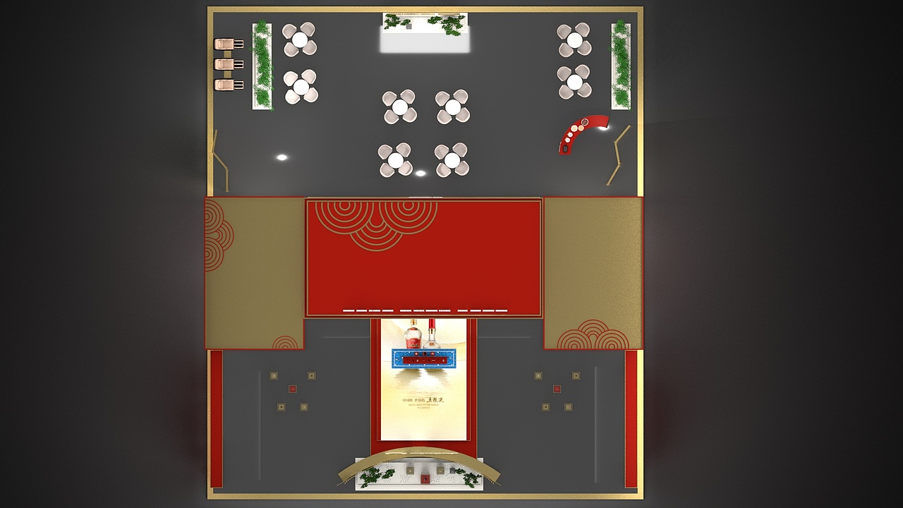 五粮液西洽会展台设计（图ZMzQxMjkzMzMy） - 场景 - 站酷设计师乖萌小柴犬原创素材 - 站酷ZCOOL