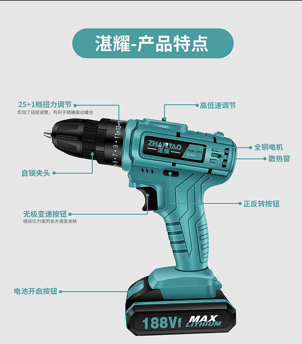 电钻详情页设计~