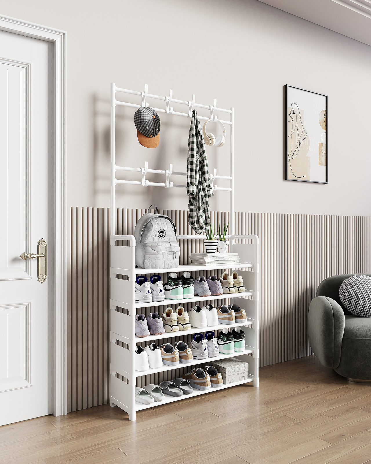 3Ds Max + Vray 《鞋帽架》