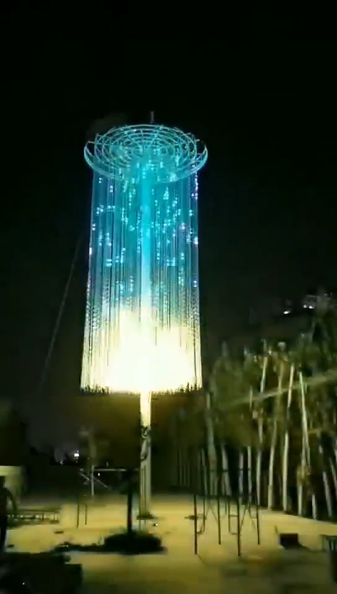 水晶烟花灯 户外灯光亮化装置 美陈互动装置