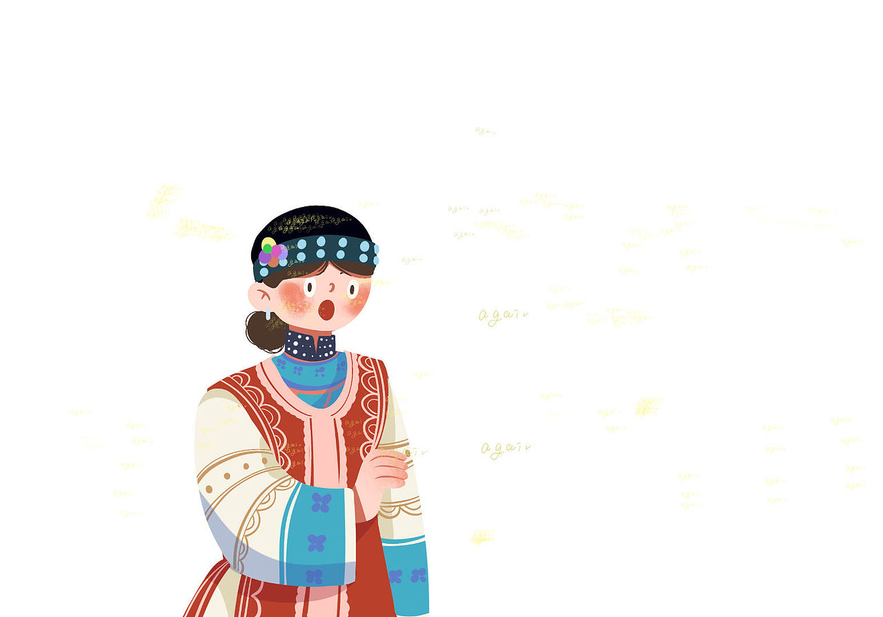 民族人物插畫（圖ZMzYwMzkxNzg0） - 繪本 - 站酷設(shè)計師啊蓋桑原創(chuàng)素材 - 站酷ZCOOL