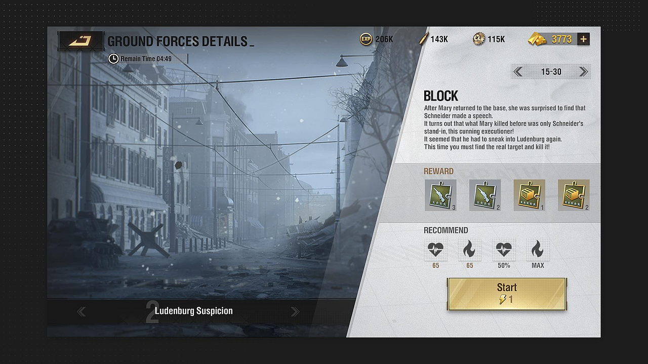 莉莉丝SLG《WARPATH-战火勋章》UI界面