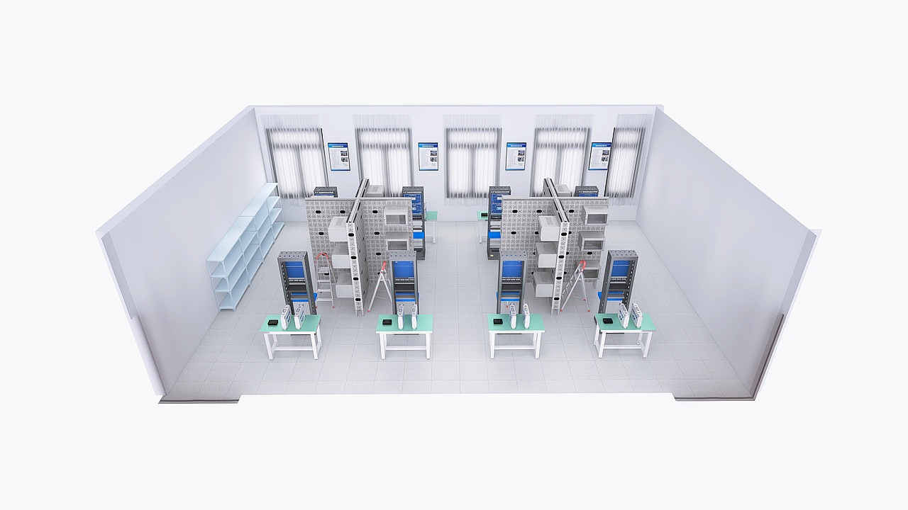 中職院校網(wǎng)絡(luò)綜合布線技術(shù)理實一體化實訓(xùn)室（圖ZMzUzMzA5NDY4） - 展陳設(shè)計 - 站酷設(shè)計師唯眾原創(chuàng)素材 - 站酷ZCOOL