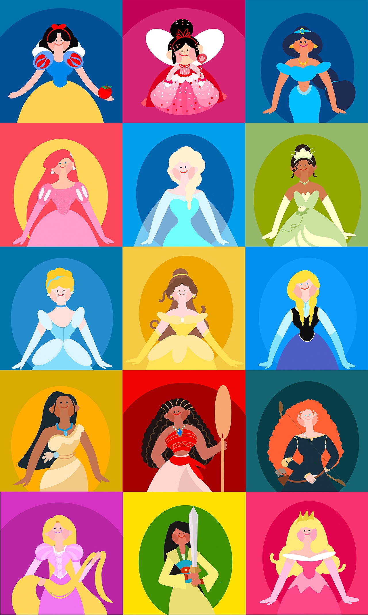 迪斯尼公主人物设计