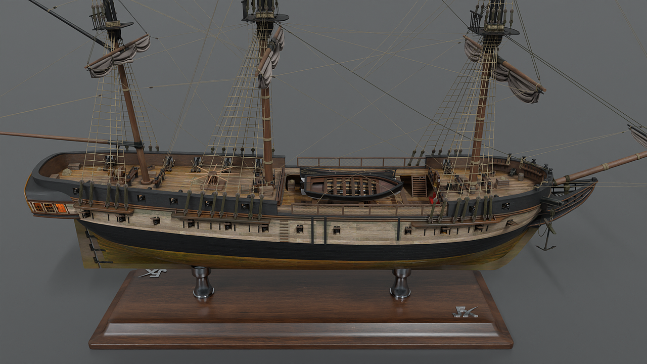 "奋进号"三桅风帆护卫舰