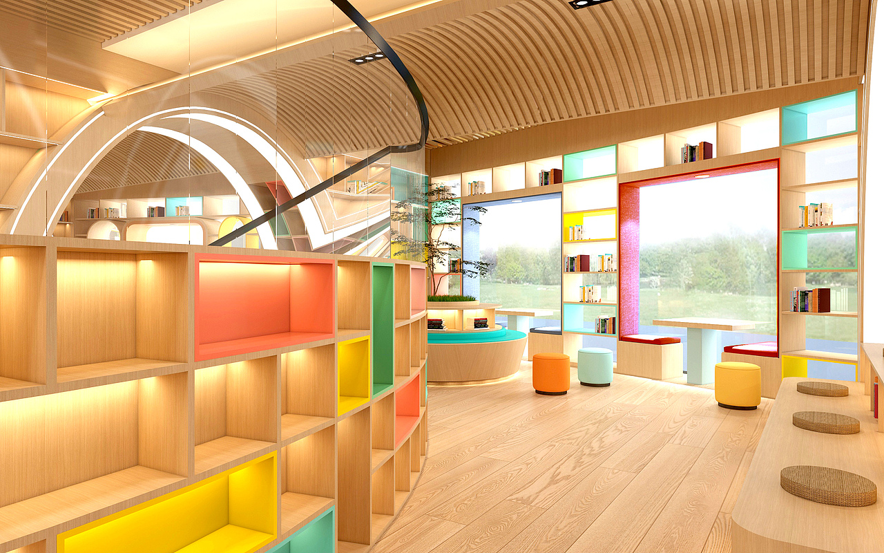 某图书馆概念设计（图ZMzU3NDk5MzQw） - 商业空间设计 - 站酷设计师禅武工坊原创素材 - 站酷ZCOOL