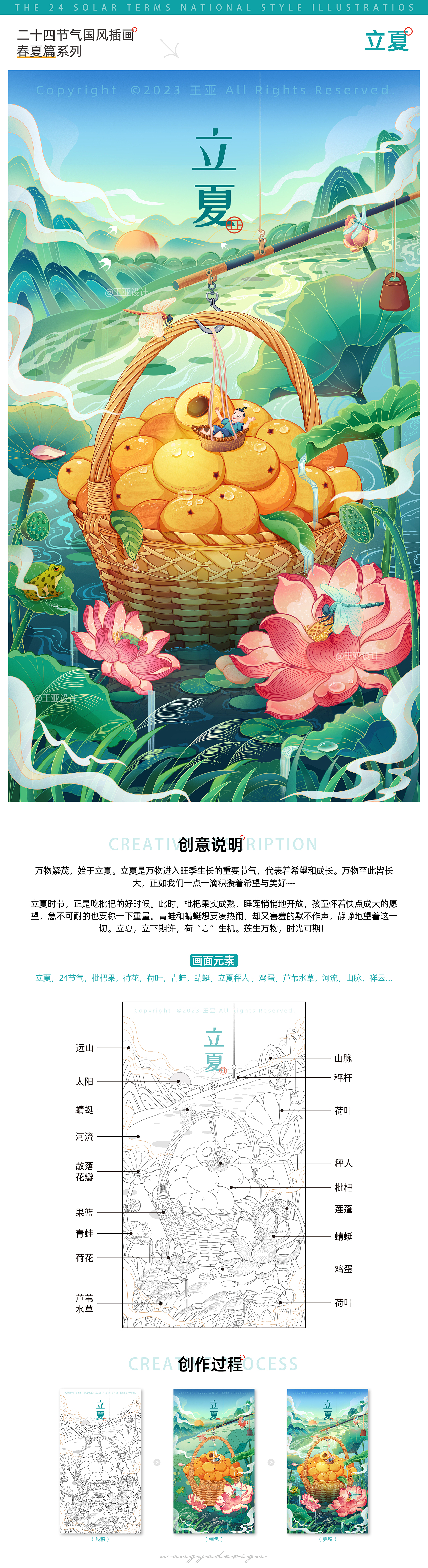 节气物语 | 二十四节气国风插画合集-春夏篇